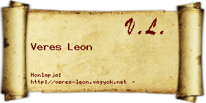 Veres Leon névjegykártya